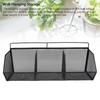 3pcs Wall Mount Metal Wire Basket Metal 3 Grids Basket Slanted Opening Basket  Laundry Room