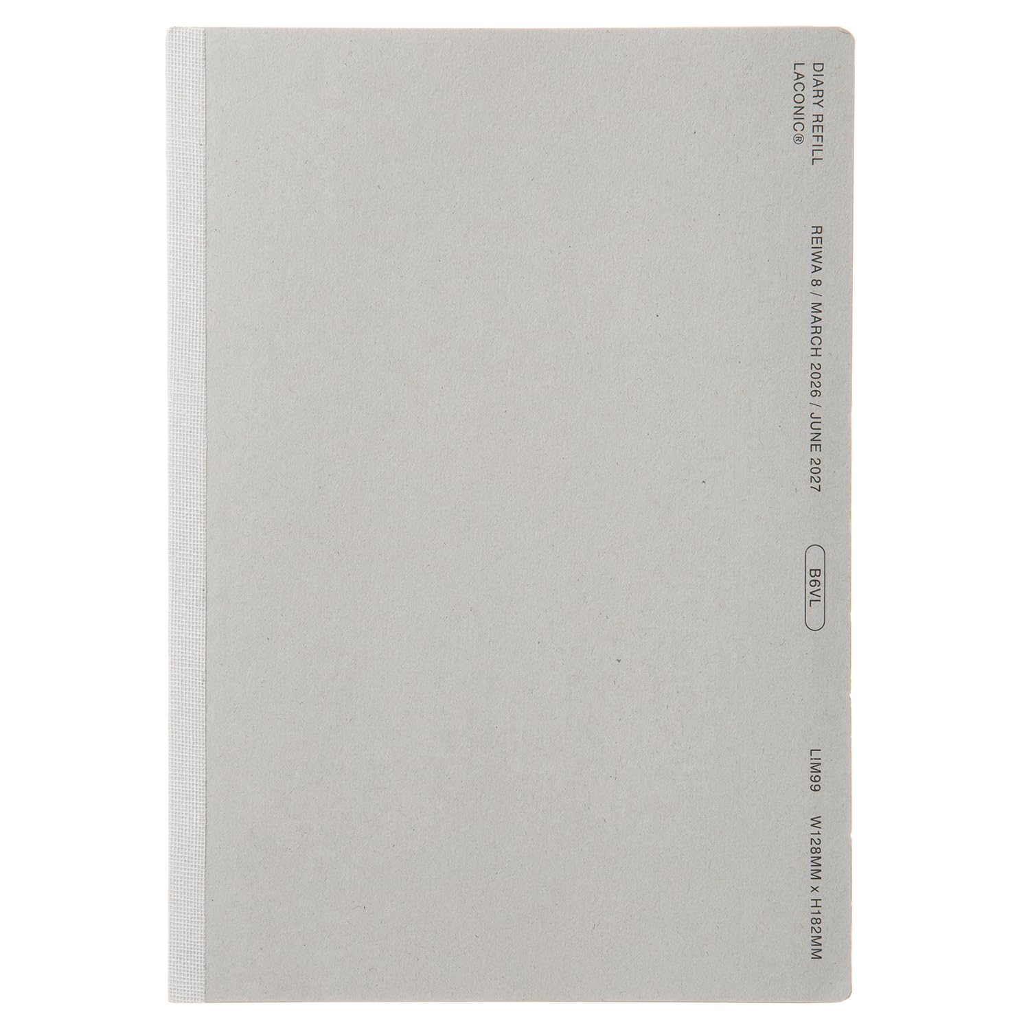 Laconic Planner 2026 March B6 Refill, Start, Weekly, LIM99-160