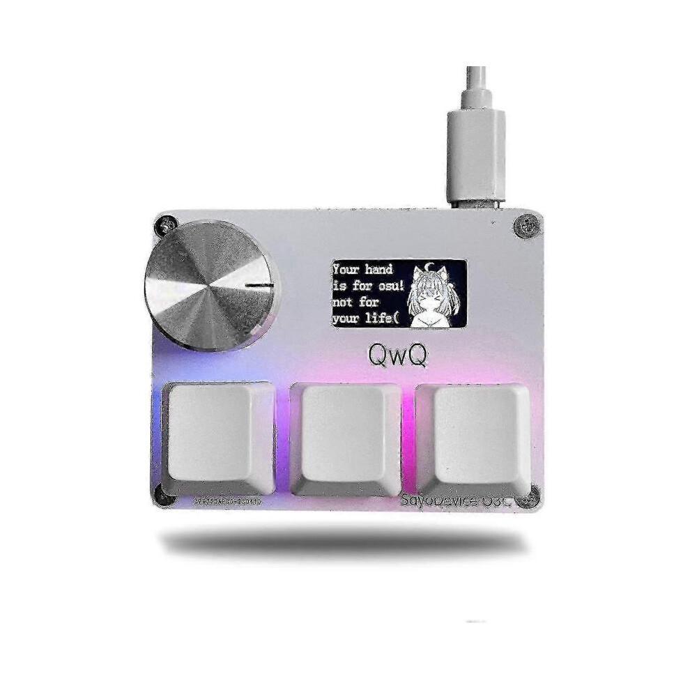 Sayodevice Osu O3c Szybki Trigger Hall Effect Przełączniki Magnetyczne Liniowe Klawiatura z Pokrętłem I Ekranem, Kopiuj Wklej, skrót, klawisz makro