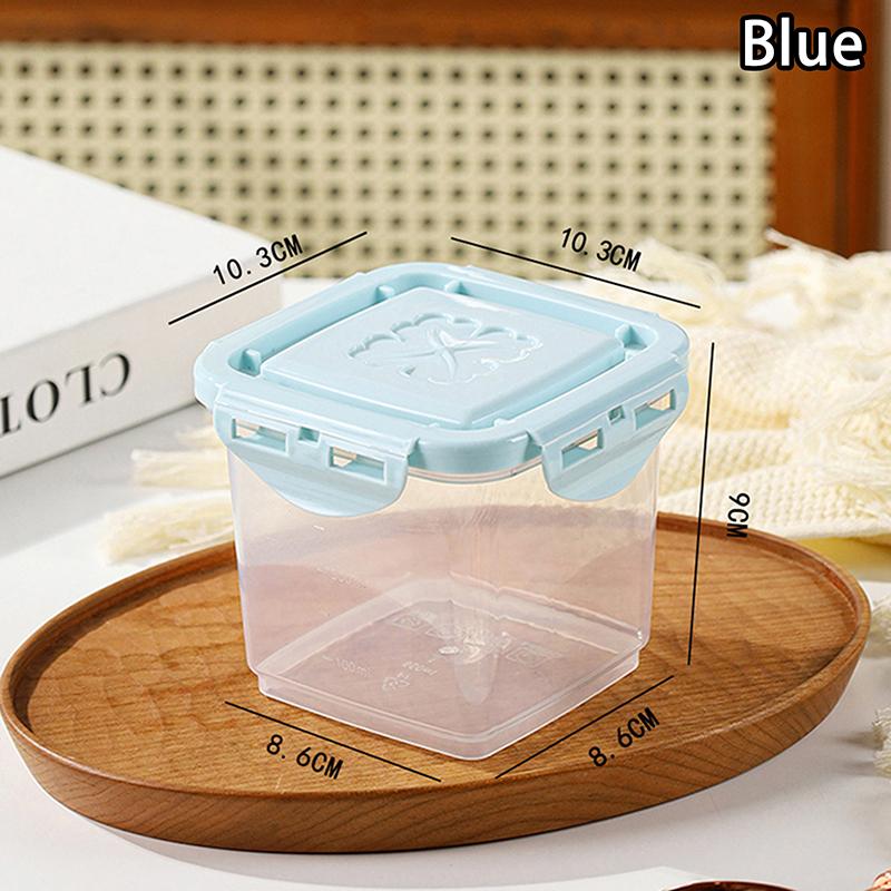 Reusable Dessert Box With Lid Transparent Square Cake Container Ice Cream Sealed Jar Refrigerator Fruit Vegetable Fresh Box