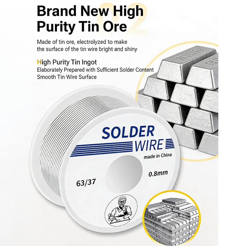 100/20G Solder Wire Tin Roll Clean Rosin Welding Core Soldering Wire Flux Reel Tube Low Temperature Easy Melt Solder Wire