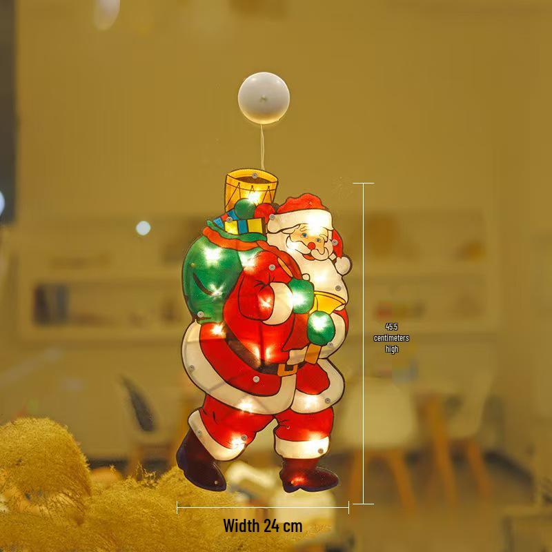 Grenzüberschreitende Weihnachts-Saugnapflichter: Weihnachtsmann, Rentier & Baumdekorationen für Schaufenster und Feiertagsatmosphäre
