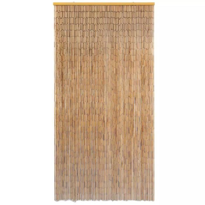 VidaXL Rideau de porte contre insectes Bambou 100 x 200 cm