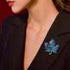 1/3Pcs Maple Leaf Brooch Colored Rhinestone Enamel Thanksgiving Brooch Festive Autumn Inspired Design Lapel Badge