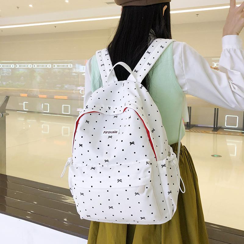 Printed Backpack Junior High School Student Lightweight Schoolbag Women's Travel Large Capacity Backpack