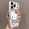 Applicable to iphone11pro mobile phone case painted big head Hello Kitty iPhone11 2-in-1 lambskin 11