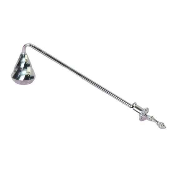 Candle Snuffer with Long Handle Putting Out Candle Wick Flame Extinguishing Tool Candle Extinguisher Accessory Decorative Metal Candle Cover Tool