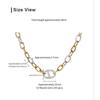 Tani by Minetani Collana con Catena Pave e Ciondolo Ovale Mila Ms3n309o