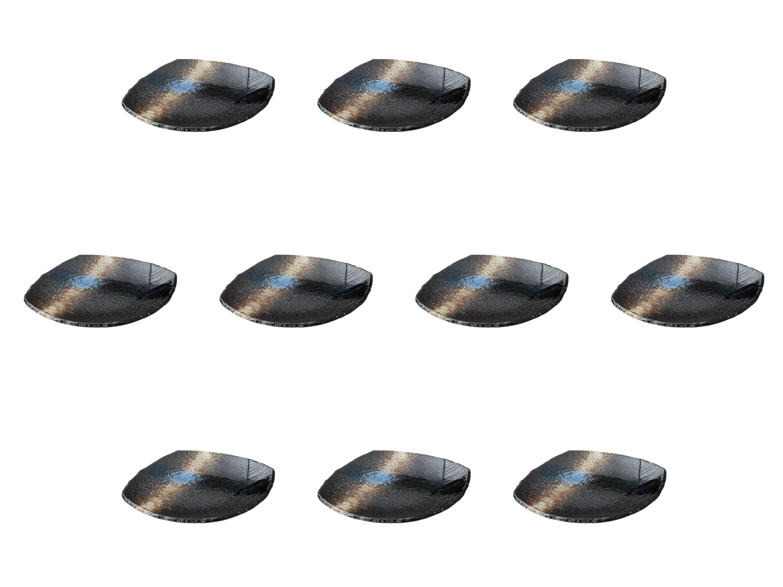 

Set of 10 Unkaikaku Plates x x Plates Setomonohonpo Comb-Shaped [18 14.8 2.7 cm]