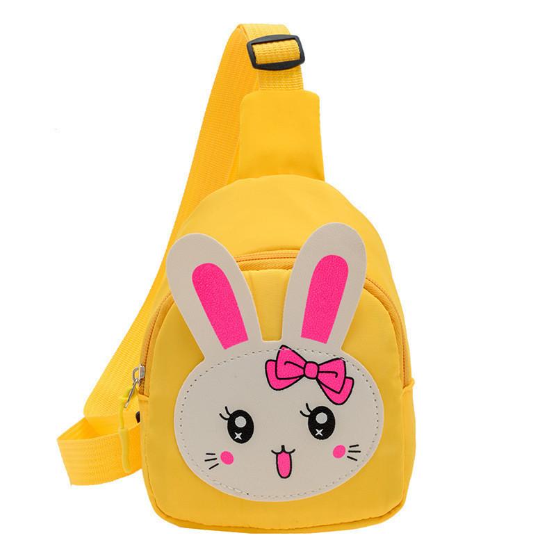 Cute Cartoon Rabbit Kids Crossbody Bag Adorable Kindergarten Canvas Purse For Children