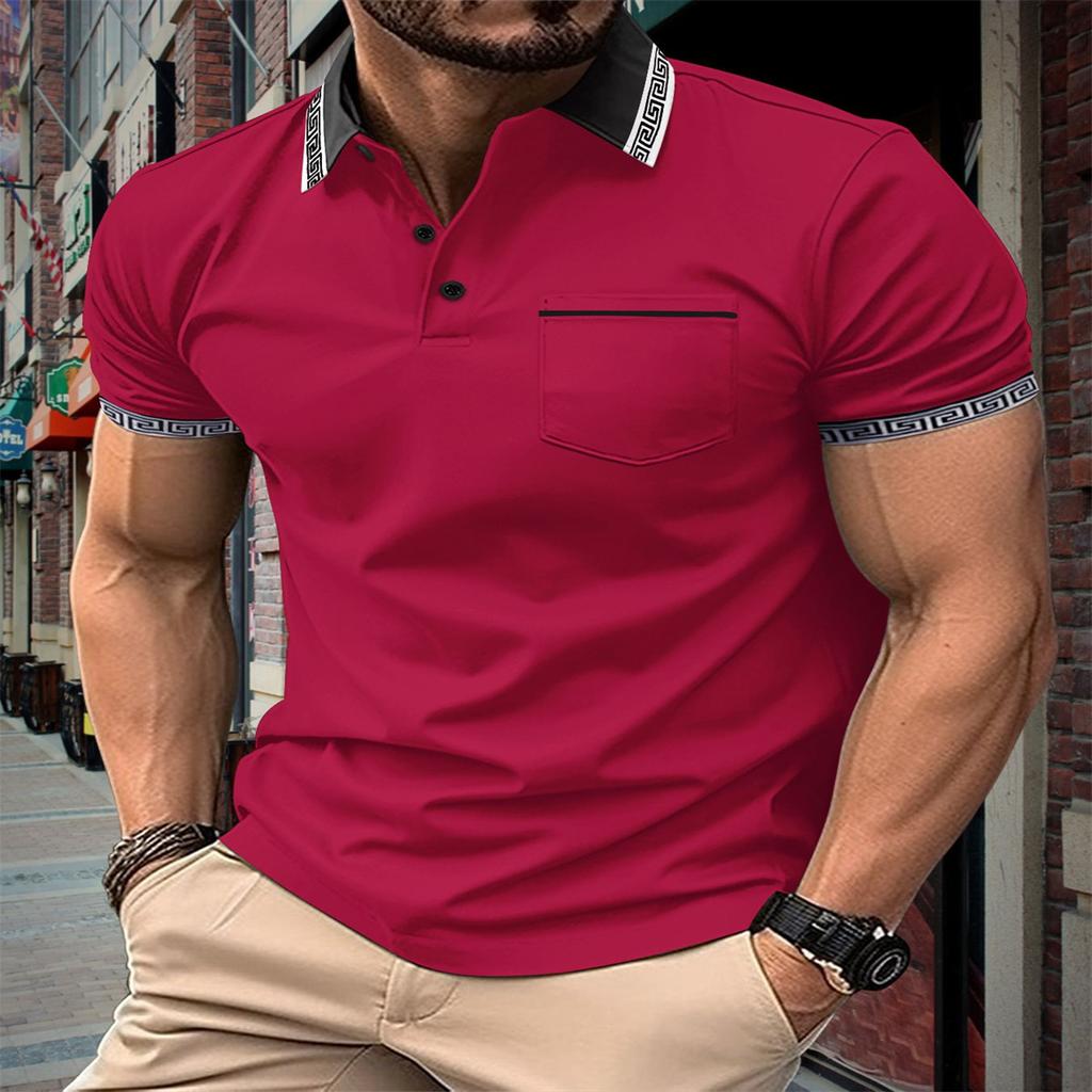 Herren Sommer Mode Freizeit Hemd Herren Sport Kurzarm T-Shirt Top Herren