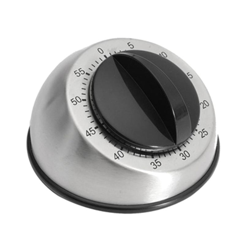Mechanical Stainless Steel Timer for School, Learning, Projects, and Kitchen Tasks, Time-Reminder for Kitchen