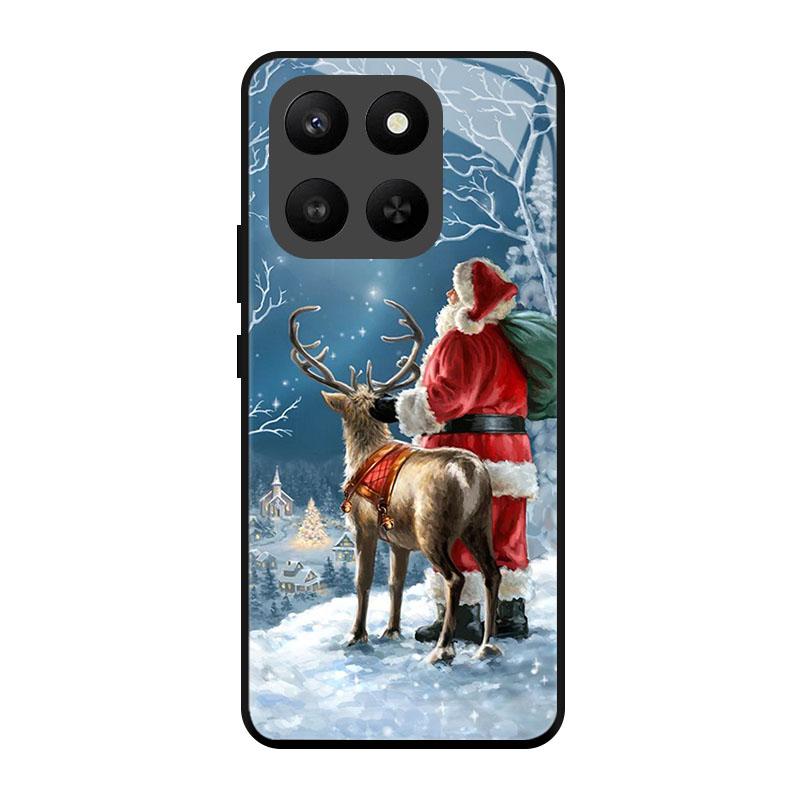 Christmas Painted Case For Honor 400 200 90 70 50 Lite Pro Tempered Glass Back Cover For Honor 400 200 Smart Shell Fundas Bumper