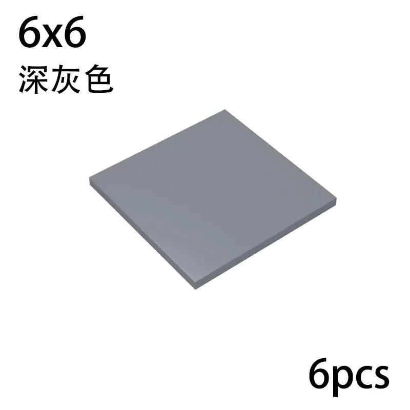 6pcs DIY smooth Building Blocks 10202 Figure Bricks Ceramic Tile 6x6 Creative Size Compatible With 10202 Assemble Particles