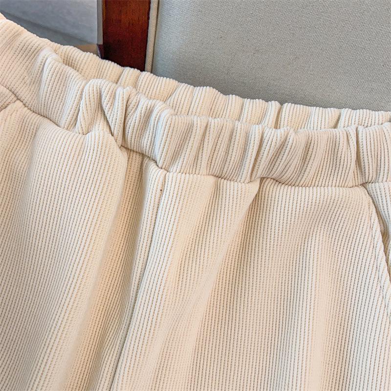 Extra Large Plus-Size Women's Winter High Waist Velvet Pants, Loose Fit, Size 300 Jin (up to 200 Jin available)