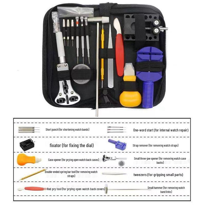 147-Piece Watch Repair Tool Set with Opener and Disassembly Kit