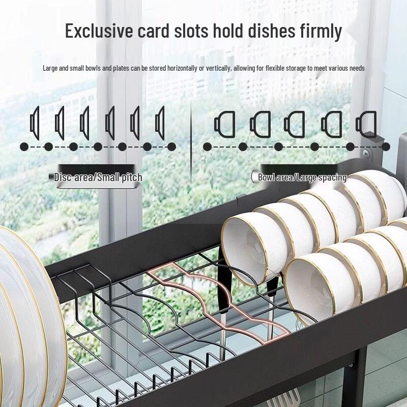 TLXT Double-Layer Sink Dish Drying Rack