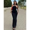 European and American Women's Clothing 2024 Summer New Arrival Fashion Suspenders Silm Backless Stitching Dress Export
