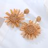 Fashionable Earrings Woven Chrysanthemum Earrings Feminine Temperament Fresh Personality Sunflower Earrings