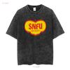 Snfu tourt um die Welt und anderswo Hardcore-Punk 80er Remake Shirt TE2506 lange Ärmel Vintage Gewaschen Stilvoll