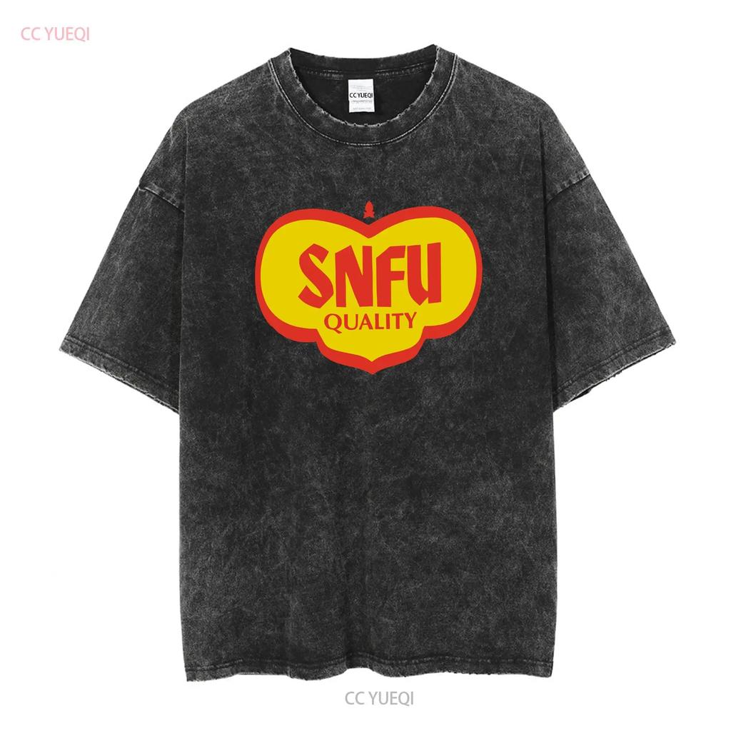 Snfu tourt um die Welt und anderswo Hardcore-Punk 80er Remake Shirt TE2506 lange Ärmel Vintage Gewaschen Stilvoll