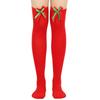 Women's Bowknot Christmas Stockings Over-the-Knee Socks