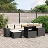 VidaXL Garden Lounge Set with Cushions 7 Pcs, Patio Sofas, Patio Furniture Set, Outdoor Furniture, Black 3275926