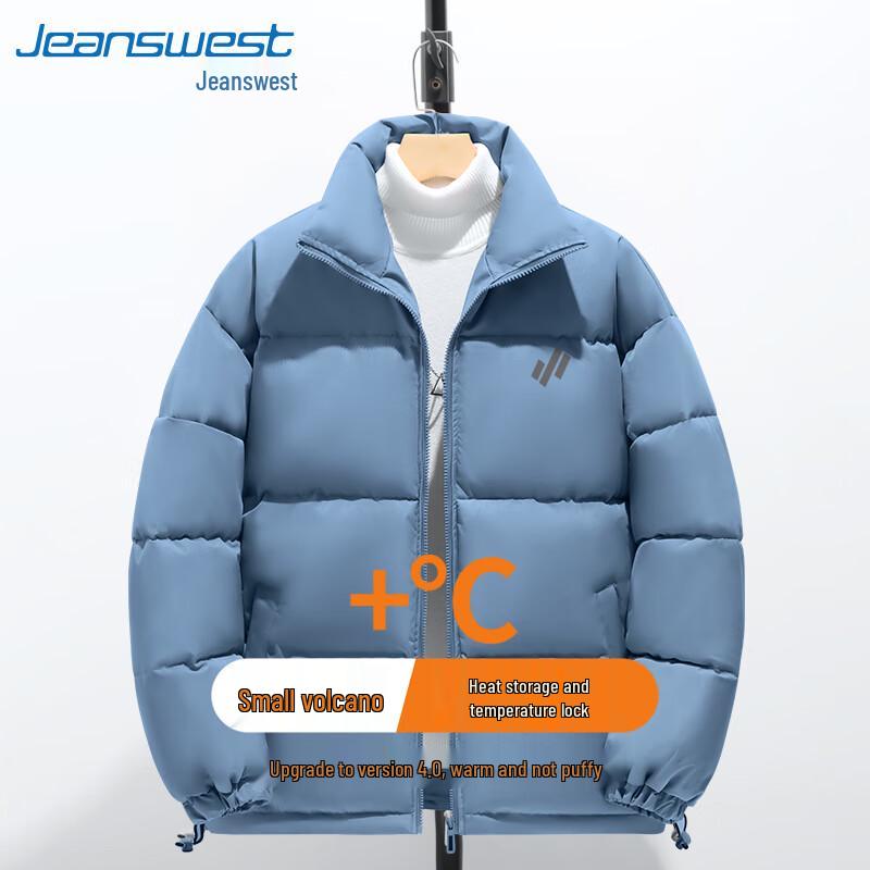 Męska zimowa kurtka Jeanswest ocieplana polarem z nadrukiem literowym