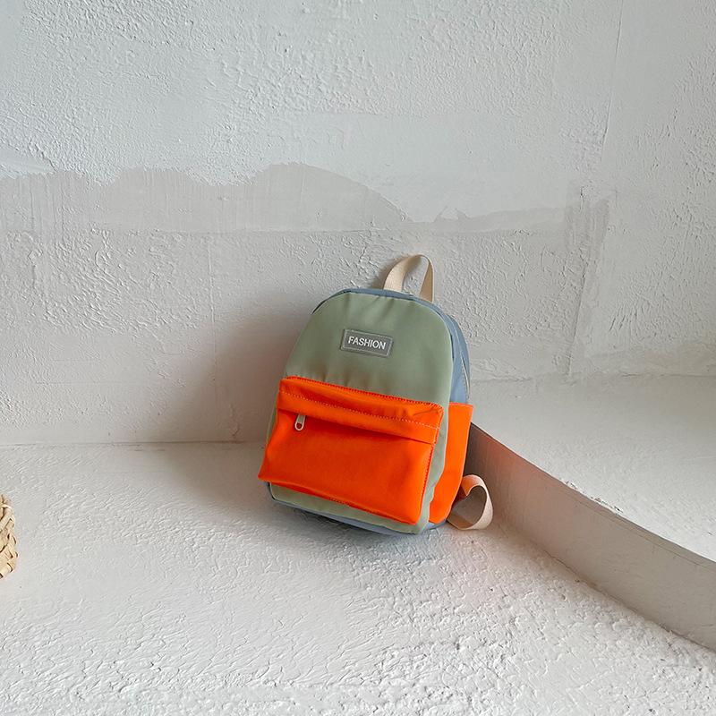 

Dual-shoulder Bag, Simple and Lightweight, Children s Color-matched Small Schoolbag, Boy s Travel Backpack помаранчевий