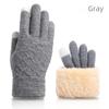 Men's Touchscreen Wool Gloves - Double-Layered, Velvet-Lined, and Warm for Autumn/Winter