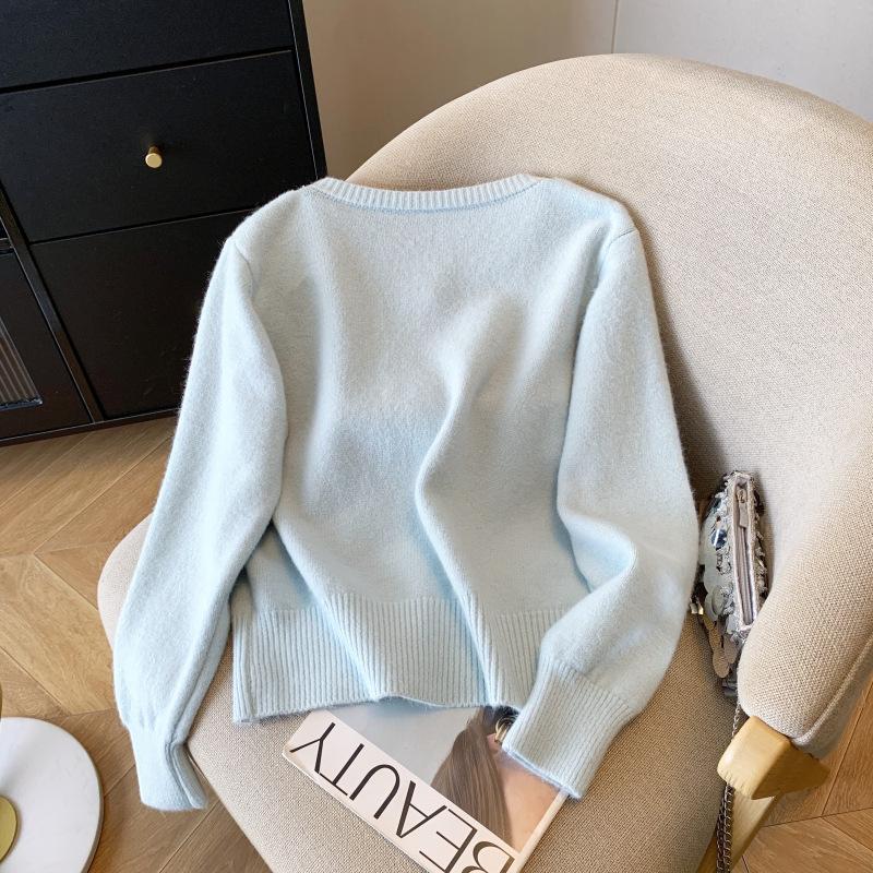 Sweet Age-Defying Embroidered Floral Knit Cardigan - 2025 Autumn/Winter Women's Outerwear