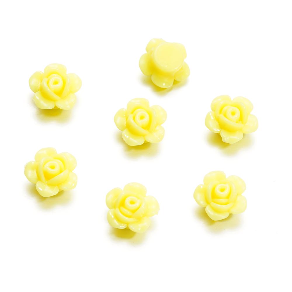 40Pcs/Lot 7.5*12.5*12.7mm Acrylic Small Flower Loose Spacer Beads for DIY Jewelry Making Necklace Bracelet Findings Accessories