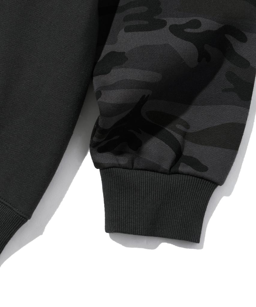 Tag Camo Raglan Hoodie - Black
