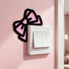 Rosa Schleifen Computer Monitor Dekoration, 2D Holzschleifen Dekorationen für Frauen, Mini Süße Computer Zubehör für Home Office Dekoration