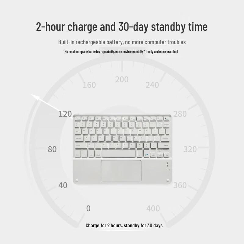 OLOEY Slim Portable Bluetooth Tablet Keyboard and Mouse Set
