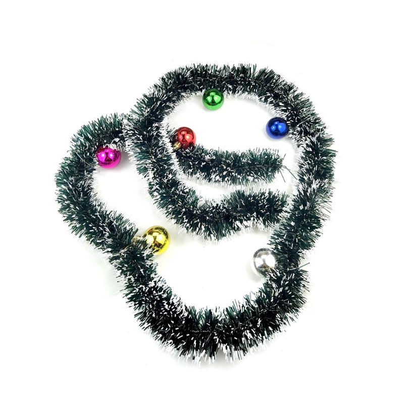 1 STÜCK 2M Weihnachtsbaum Lametta Girlande Weihnachtsdeko für Zuhause 2026 Metallische Twist Girlande Weihnachtsornament Neujahrsparty Deko