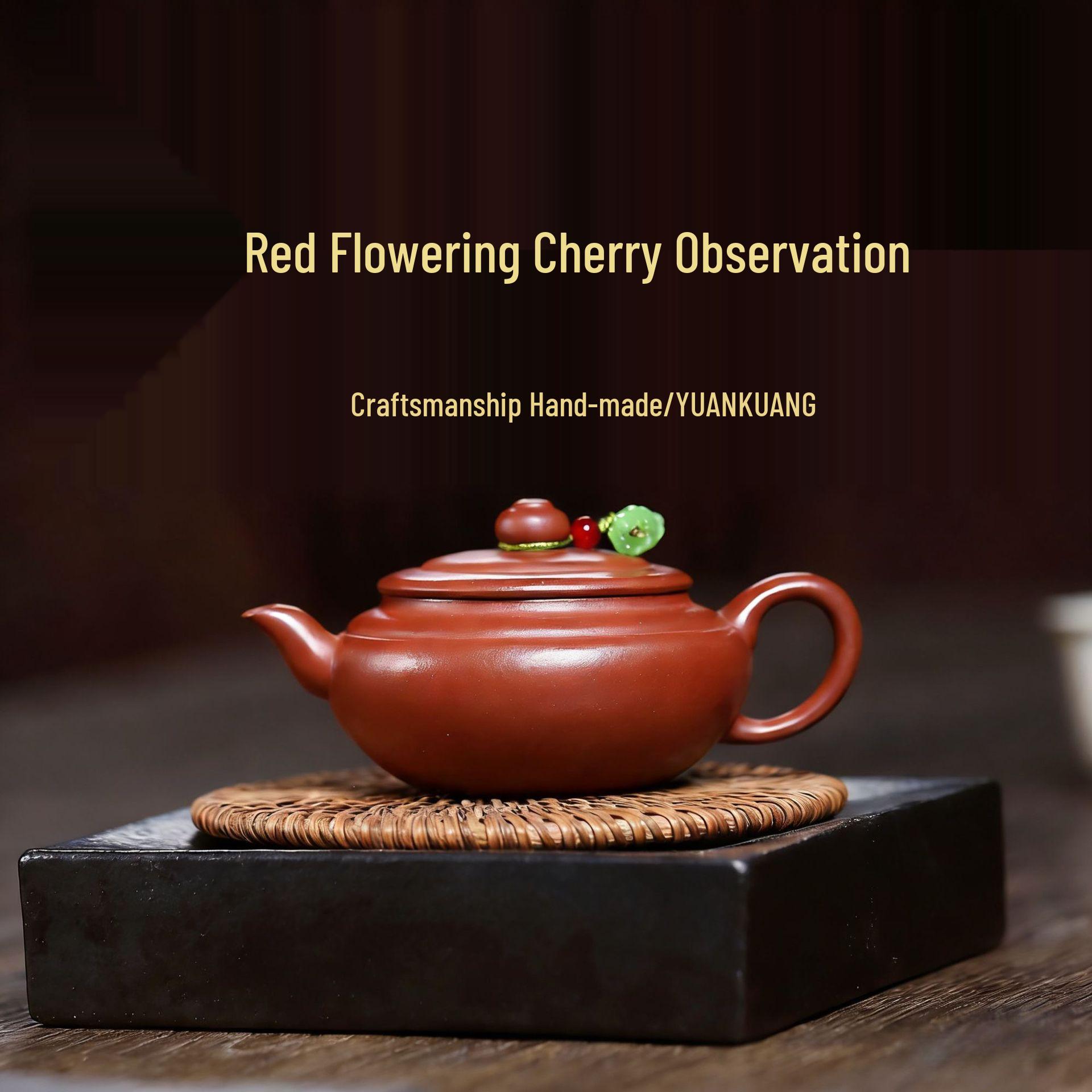 Handmade Yixing Zisha Red Dragon Teapot - High-End Gongfu Tea Set 130CC