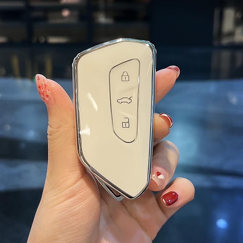 

Модный чехол для автомобильного ключа из ТПУ для VW Volkswagen Golf 8 ID3 ID4 Cupra Skoda Octavia A8 SEAT Leon MK4 Formentor Keychain