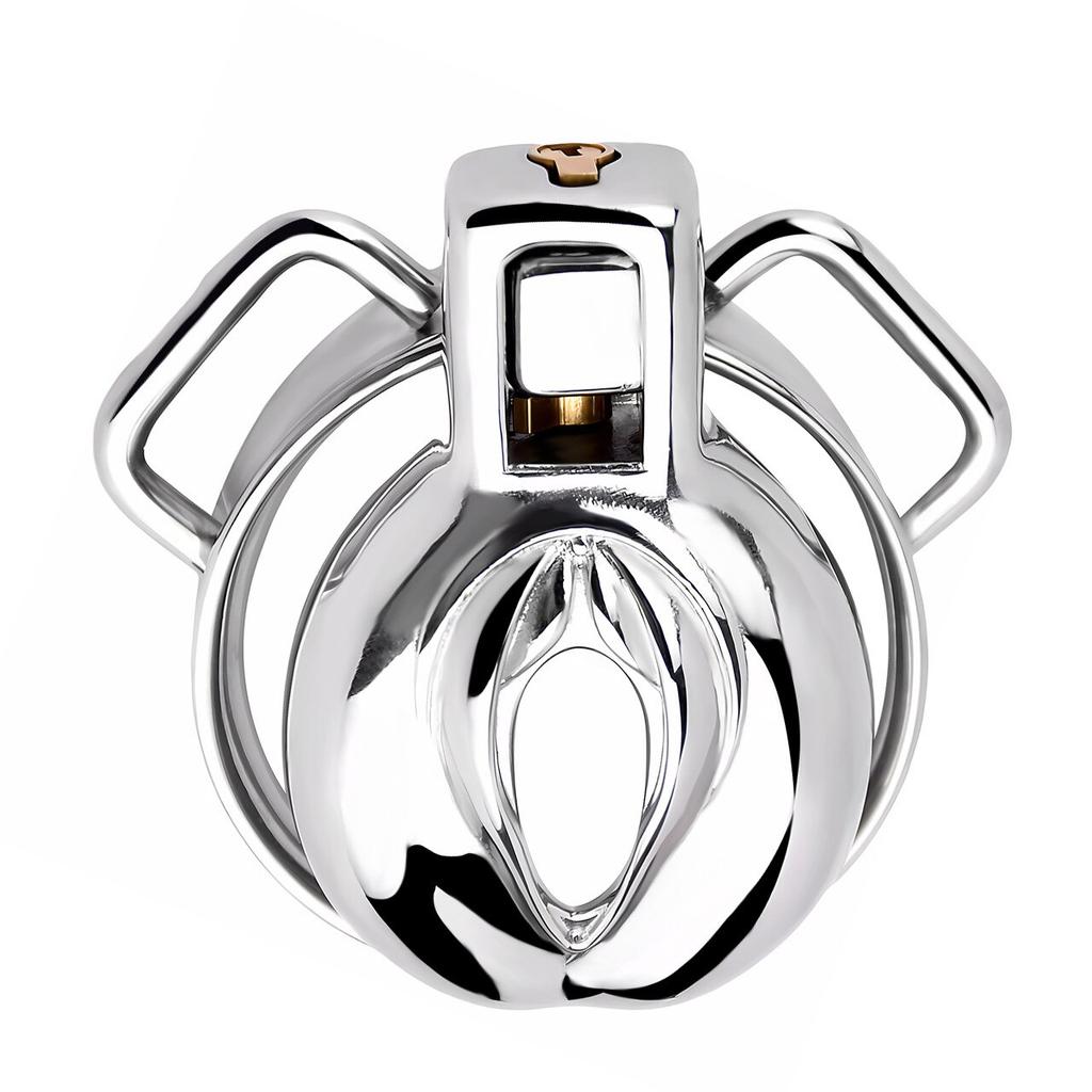 Male Chastity Lock Stainless Steel Penis Cage with Hook Urethral Chastity Belt Penis Ring Ball Stretcher