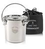 Umibozu Fire Extinguisher, Stainless Steel, for Campfires and Charcoal, Domestically Inspected, Includes Storage Bag (Silver, Small)