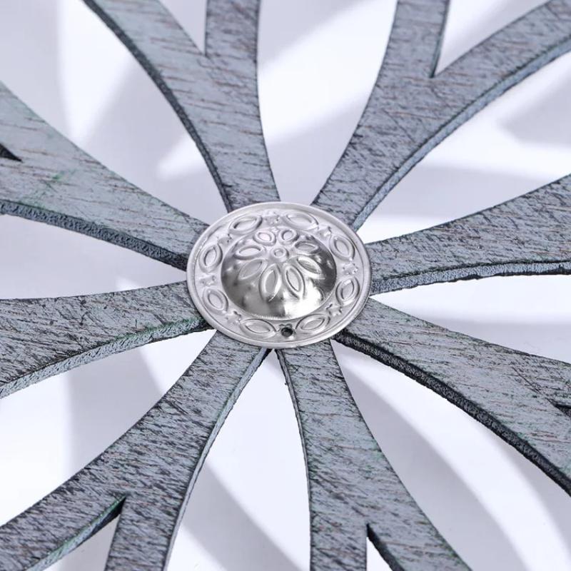 Round Wooden Wall Art  Handmade Carved Decorative Panel Unique Floral Home Decor Stylish Living Room Hanging Ornament