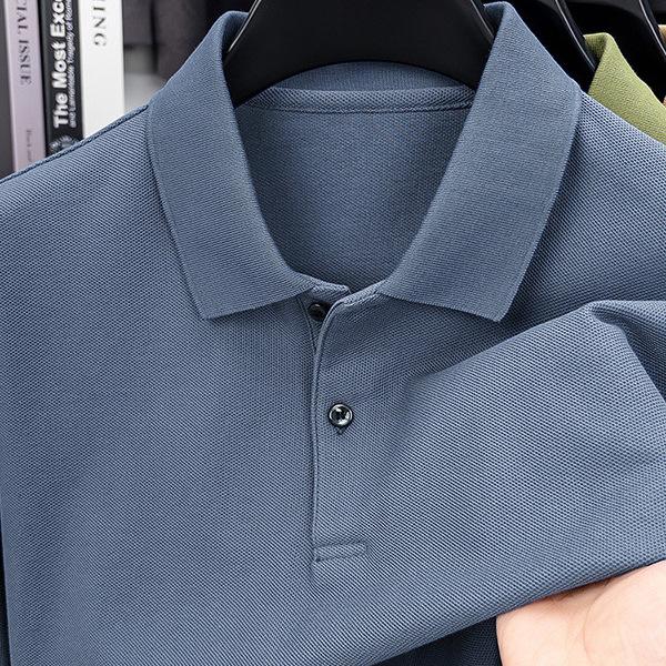 Long Sleeve Polo Men's Business Breathable Loose Fit