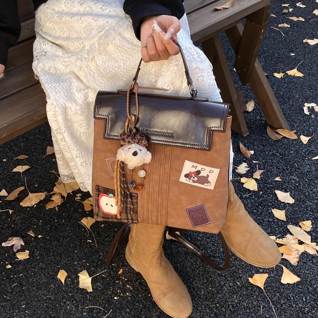 2025 Herbst/Winter Hochwertiger Rucksack mit Matt-Finish | Lässig, Vielseitig, Retro Schulstil Umhängetasche
