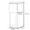 Bedside Cabinet Sonoma Oak Narrow 20 Cm Bedside Table With 1 Drawer For Bedroom