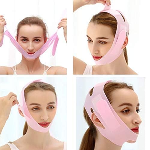 ZIVSA Silicone V Face Mask Lifting V Line Shape, Facial Slimming Bandage Mask, Cheek Chin Neck Slimming Thin Belt(multicolor)