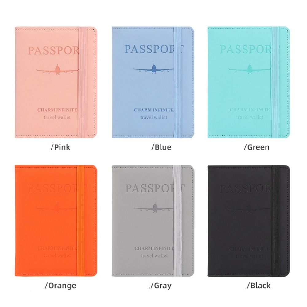 Travel Wallet PU Leather Passport Holder Passport Package PU Passport Clip  Man Women