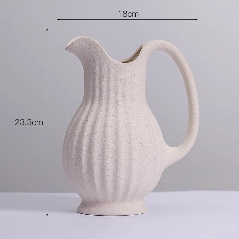 Ins Style Ceramic WhiteVase Decoration Spiral Vase Modern Home Decoration Home Living Room Decoration