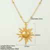 Stainless Steel Pendant Necklace for Women Spring buckle chain Sun Pendants women's Stainless Steel Zircon Birthday Gift trend