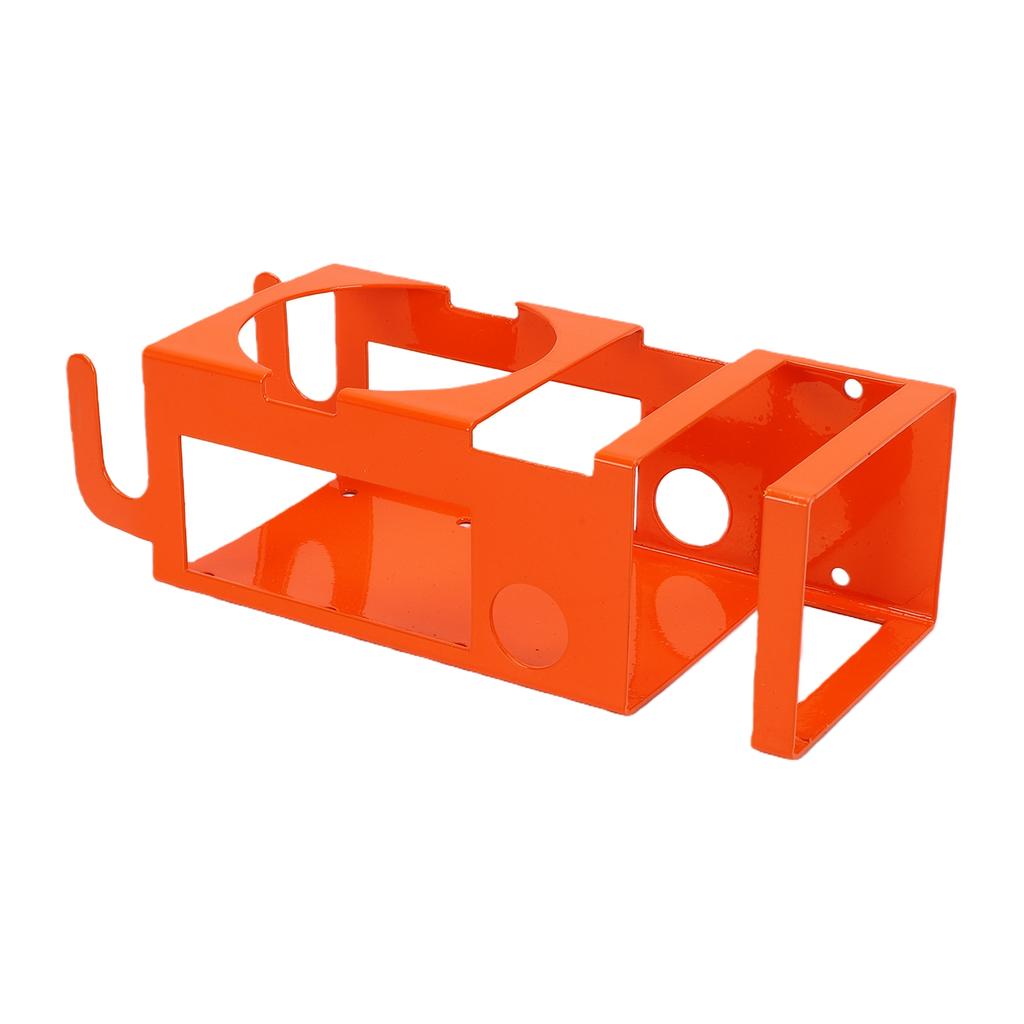 Orange Mug Drink Holder Wall Mounted Mug Cup Holder Multifunctional Metal Storage Bracket for Garage Workshop