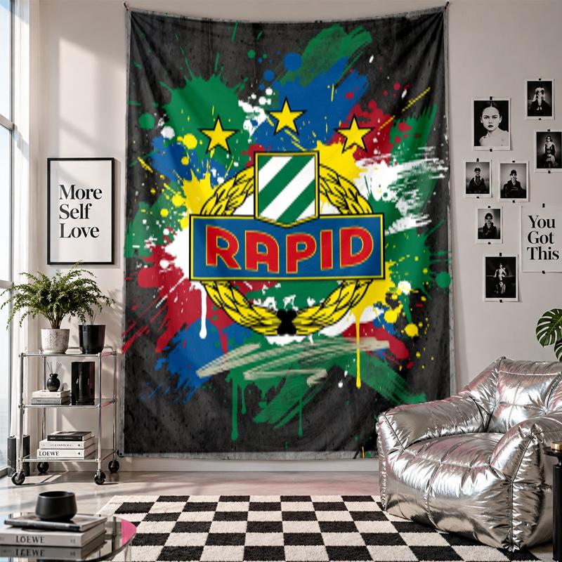 Rapid Wien FC Wall Tapestry Home Decor Wall Hanging Cloth for Bedroom Living Room Background